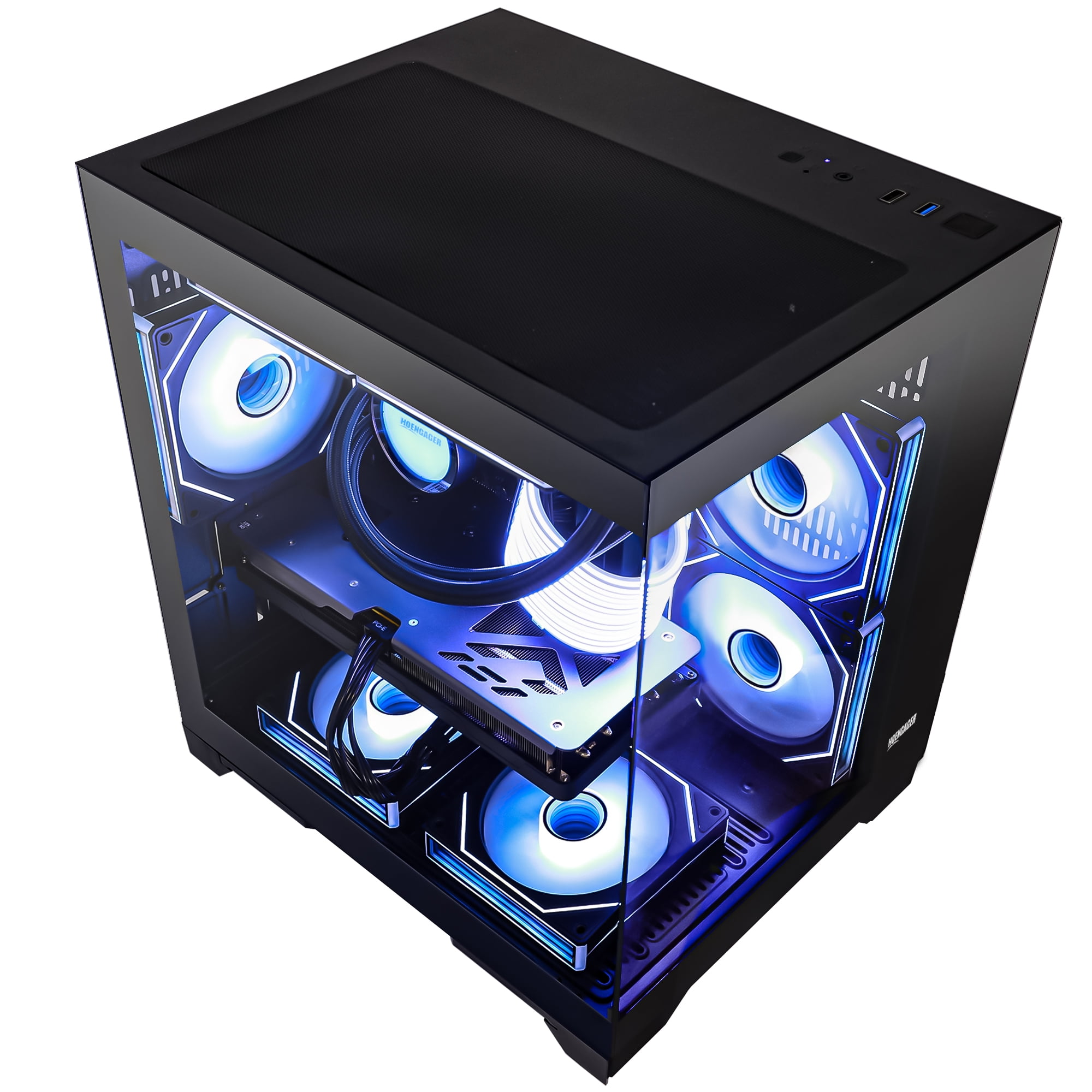 Hoengager Gaming PC AMD Ryzen 7 5700X 8-Core 3.4 GHz, RTX 5060 8GB, 32GB DDR4 RAM,1TB PCIe SSD, WIFI with Bluetooth Windows 11 Prebuilt Computer