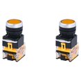 thumbnail image 2 of tssuouriy Momentary Push Buttons Digital Controlled Machine Round Caps Detachable Copper Contact Power Switches 22mm Mounting Hole Yellow 2Set, 2 of 6