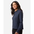 thumbnail image 2 of North End NE729W Women's Spirit Textured Hooded Pullover-Classic Navy Heather-XL, 2 of 6