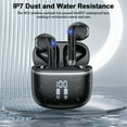 thumbnail image 7 of Wireless Bluetooth Earbuds Noise Cancelling in Ear Buds Deep Bass Stereo, 50H Playtime with Mics, LED Display, IPX7 Waterproof Earphones for iphone Android Laptop, Black, 7 of 7