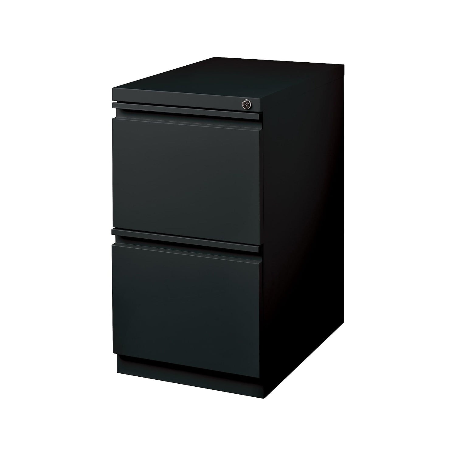 Staples 2-Drawer Vertical File Cabinet Locking Letter Black 19.88"D 375804
