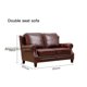 thumbnail image 1 of Leather First Layer Cowhide Solid Wood Sofa Combination Light Luxury Canape Living Room Small Apartment Classic Retro Couch My Lux Decor Round, 1 of 11