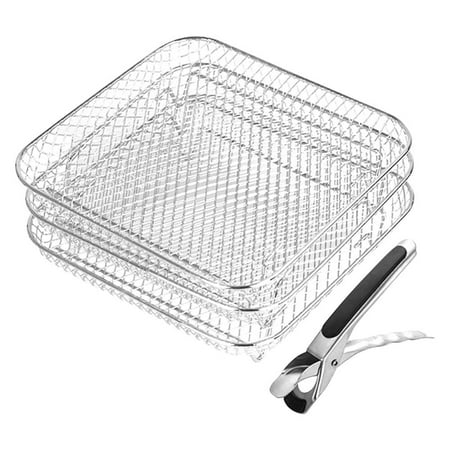

3 Tier Air Fryer Rack | Stackable Multi-Layer Stainless Steel Zdehydrator Rack | Air Fryer Rack Suitable for Air Fryer Oven Pressure Cooker
