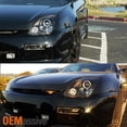 thumbnail image 2 of AKKON - For Honda Prelude Sport Coupe Black Bezel Dual LED Ring Projector Headlights Replacement, 2 of 3