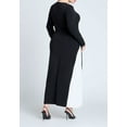 thumbnail image 2 of ELOQUII Women's Plus Size Maxi Dress With Pleat, 2 of 3