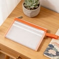 thumbnail image 5 of Bolsa de archivos impermeable para documentos, organizador de papel portátil multiusos para oficina, escuela, hogar, 23x18 cm con cierre seguro., 5 of 5