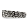 thumbnail image 4 of Sterling Silver Antiqued Flowers Toe Ring, 4 of 6