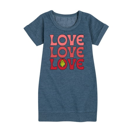 

The Grinch - Grinch Love Stack - Toddler & Youth Girls Fleece Dress