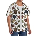 thumbnail image 4 of Xecao offers the Various Turtle for Men's Casual Short-sleeved Shirt, a button-up collared shirt with a pocket, perfect for beach vacations and yacht travel in the 3X-Large size., 4 of 7