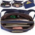 thumbnail image 3 of Fanny Pack for Men&Women Waterproof Nylon Fashion Slim Lightweight Waist Pack Bag with 3 Zipper Pockets Black, 3 of 7