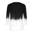 thumbnail image 6 of Ounisa Shirts for Women 3/4 Sleeve Plus Size Tops Loose Crew Neck T Shirts Casual Short Tight Elastic Summer Printed Tops, 6 of 7