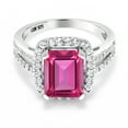 thumbnail image 2 of Gem Stone King 4.62 Ct Octagon Pure Pink Mystic Topaz 925 Sterling Silver Ring (Size 9), 2 of 4