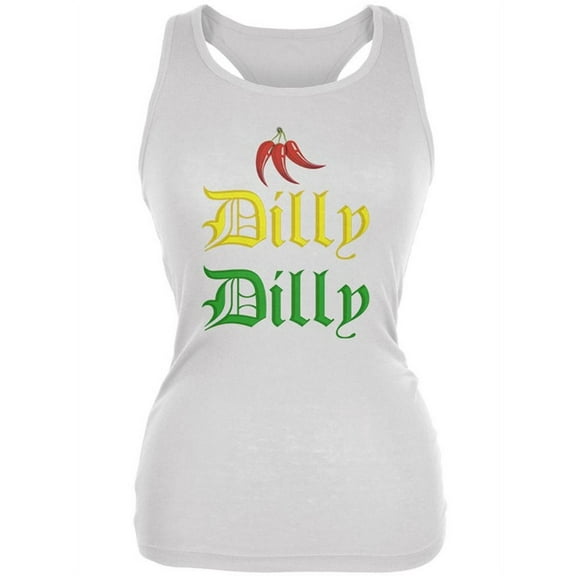 Cinco De Mayo Dilly Dilly Hot Peppers Juniors Soft Tank Top White SM