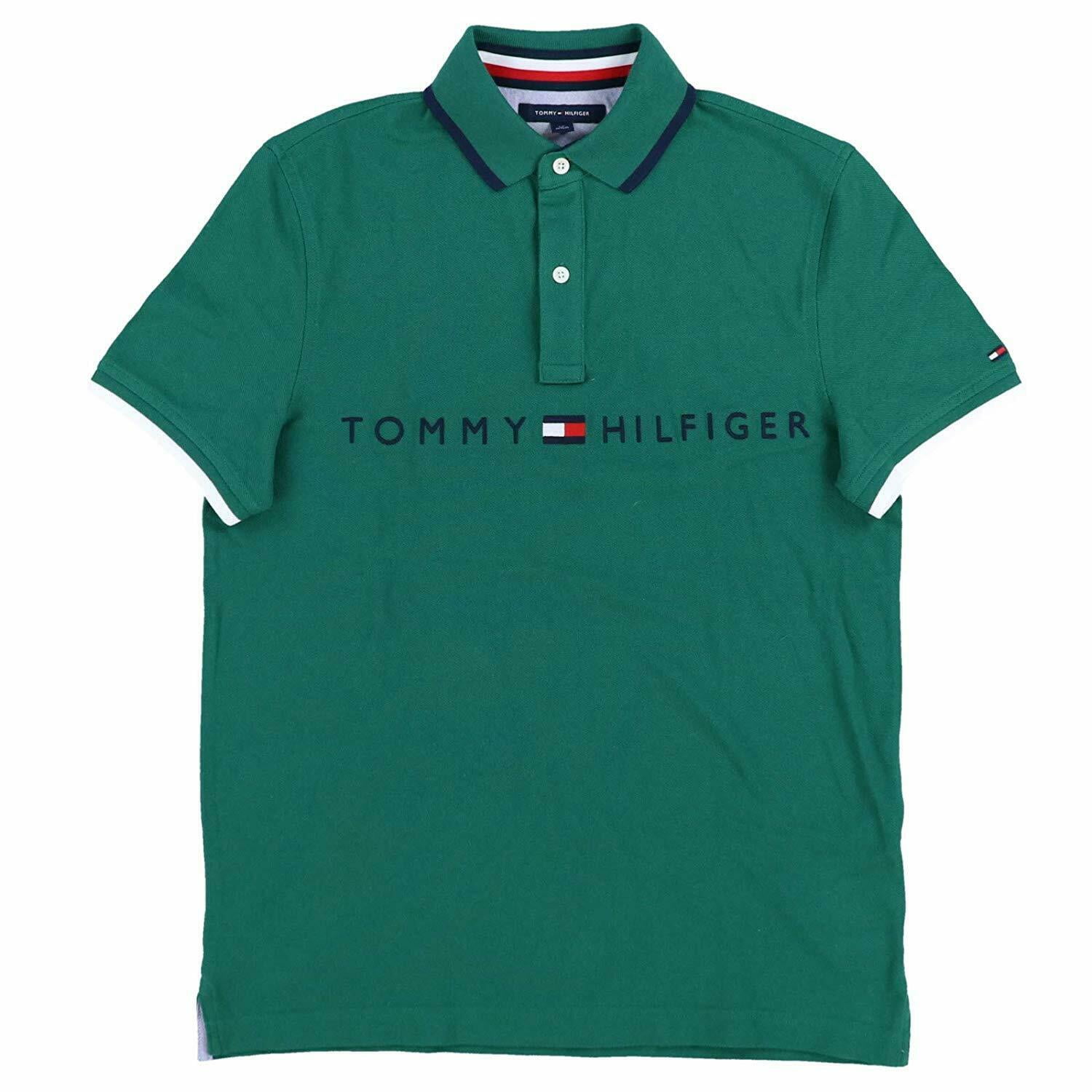 Tommy Hilfiger Mens Graphic Logo Mesh Polo Shirt, Green, XL, - Walmart.com