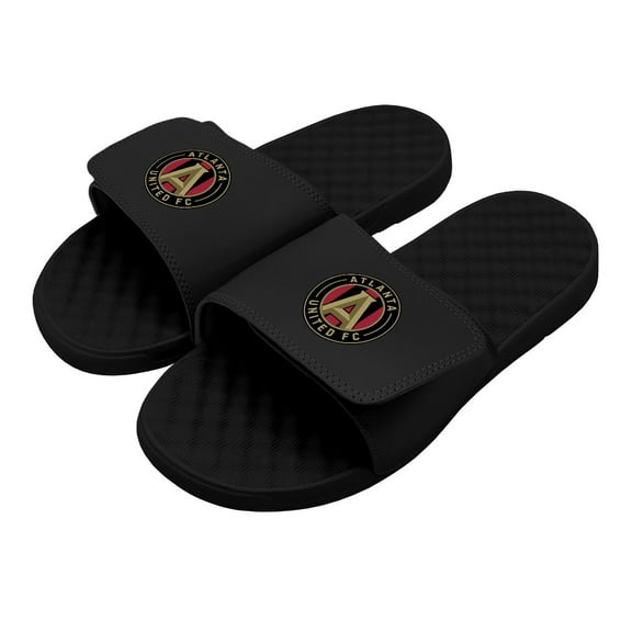 Men's ISlide Black Atlanta United FC Primary Logo Slide Sandals