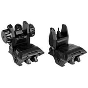 TPO Polymer Flip up Backup Sight Black Front and Rear Sight 20mm Rail
