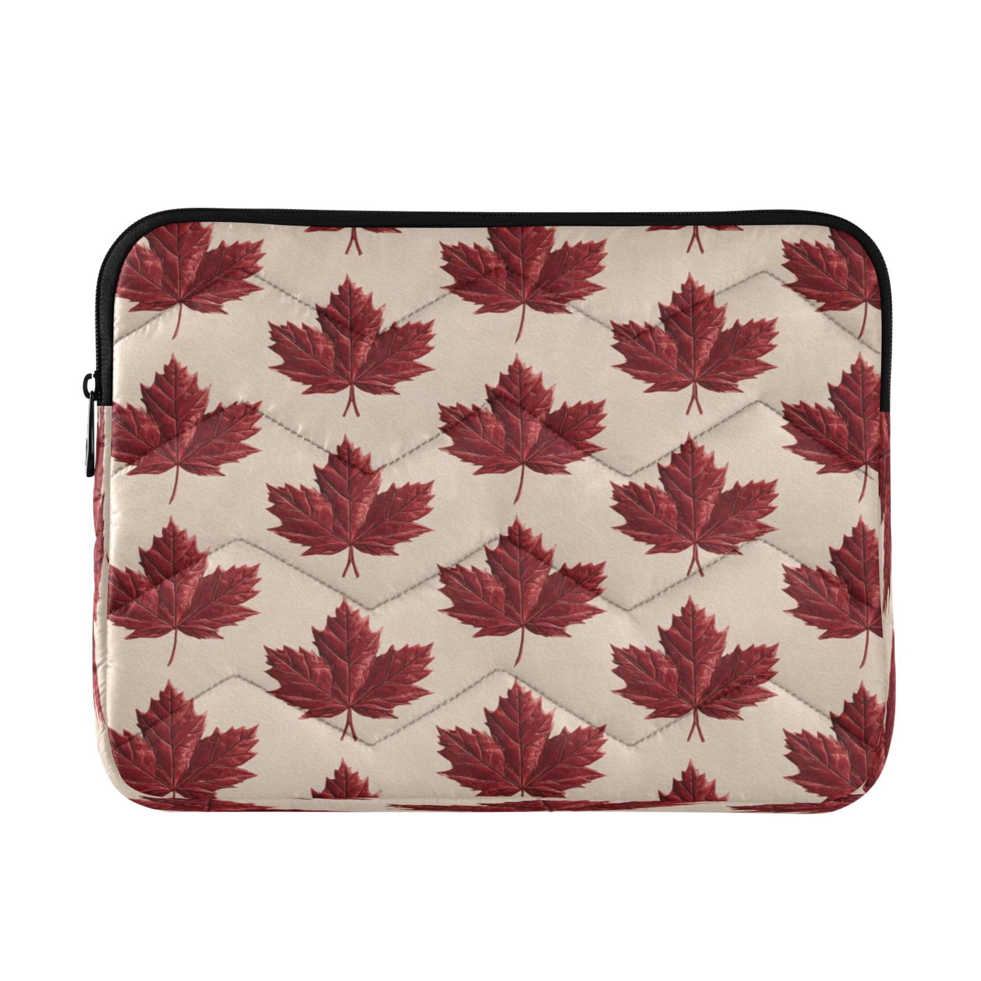 Laptop Bag Inner Case 13.4x10.2In Laptop Case Is Suitable For 13-14In Laptop For Work Travel Outdoors Red Maple Leaves Seamless