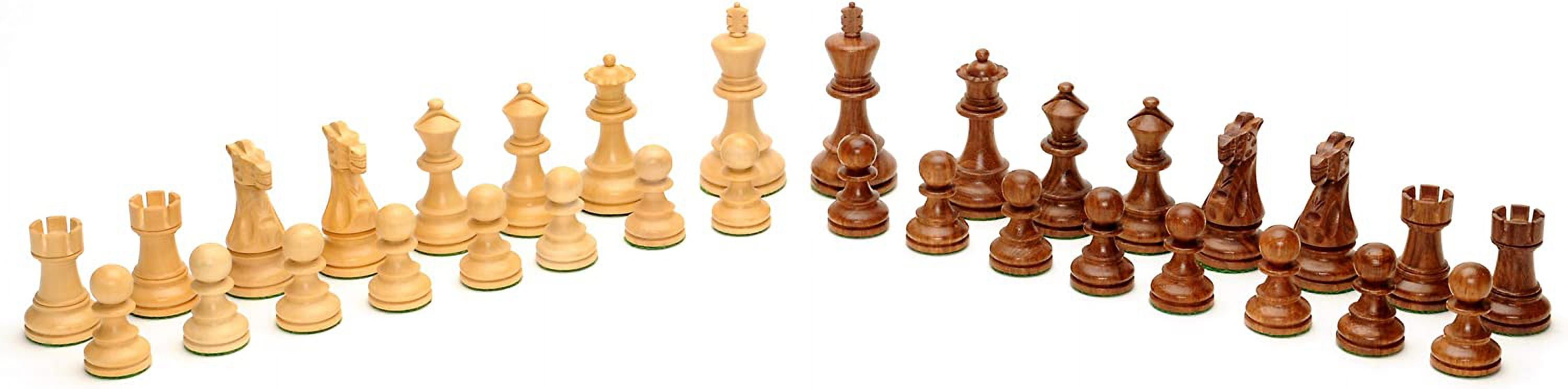 WE Games English Chess Set with Pullout Storage Drawers - 19 inch