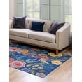 thumbnail image 3 of Rugs.com Blossom Collection Rug – 8' x 10' Blue Medium Rug Perfect For Living Rooms, Large Dining Rooms, Open Floorplans, 3 of 8