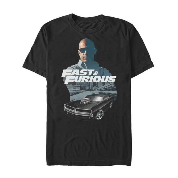 Men's Fast & Furious Dom Pose Graphic Tee Black Small