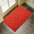 thumbnail image 3 of Taotanxi Welcome Mat Outdoor Indoor, 29x17 All-Season Waterproof, All-Weather Heavy Duty Doormat, Low Profile Porch Patio Entrance Mat, Sturdy Natural Rubber, Red, 3 of 7