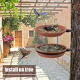 thumbnail image 2 of Paquete de 2 comederos para pájaros colgantes montados en la pared, cuenco de baño para pájaros y comedero para atraer pájaros salvajes, decoración de jardín, 2 of 4