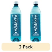(2 pack) Waiakea Bottled Water, Hawaiian Volcanic Alkaline Water, 1.5 Liter Bottle