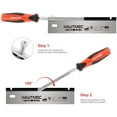 thumbnail image 4 of 10" Reversible Dovetail Saw, Pro Flush Cut Jamb Saw, 12TPI Double Ground Teeth with Cranked Handle, Dual-Side Cutting Handsaw for Door Frames, Trim, and Flooring Installation – HT0234, 4 of 7