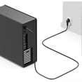 thumbnail image 4 of 1m Power Cable Protective Contact Plug F Type, C13 Power Connector Female Connector PC Computer Monitor Printer Beamer - Black, 4 of 5
