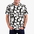 thumbnail image 4 of Vsdgher Cartoon Penguin Print Men's Short Sleeve Stretch Polo Shirt, Moisture-Wicking Performance Polo Shirt, 4 of 8