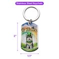 thumbnail image 5 of Happy St. Patrick’s Day Alaskan Malamute with Green Hat Shamrocks Rainbow Stainless Steel Keychain Alaska Mal Dog Lovers Gifts Collar Charm Tag Keyring - 03007, 5 of 5