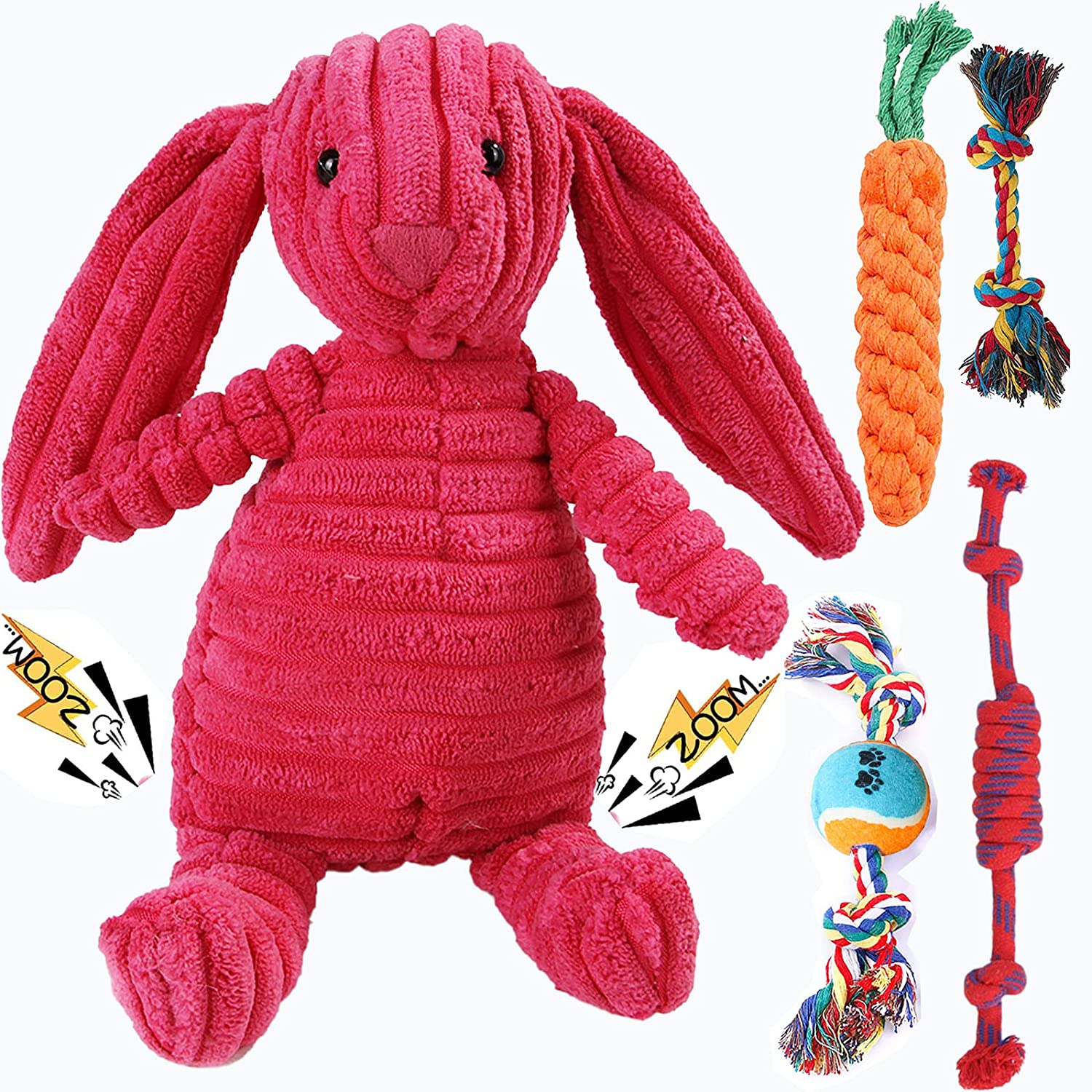 Dog Squeaky Toys Plush Dog Toy Crinkle Dog Toy No Stuffing Anima Plush