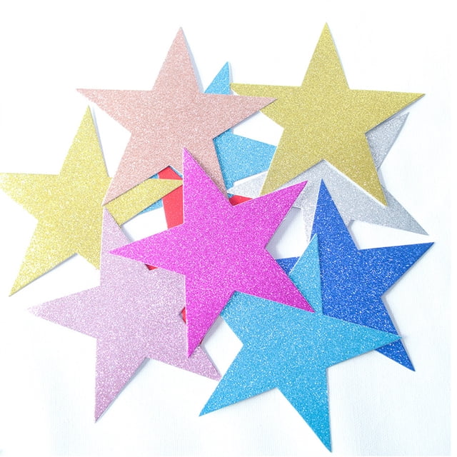 Bearachild 80 Uds. De confeti de papel con purpurina de estrellas, decoración de dispersión de Navidad, adorno de aniversario de festival en forma de Kits de decoración para fiestas