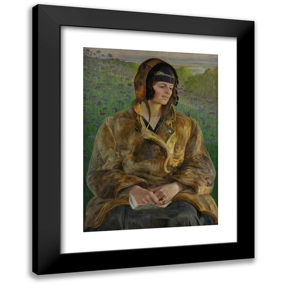 Jacek Malczewski 11x14 Black Modern Framed Museum Art Print Titled - Against Her (1910)