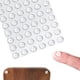 thumbnail image 1 of Topes de goma transparentes para puertas de gabinete, 100 unidades, silenciadores de goma, autoadhesivos para muebles y cajones (hemisféricos, 10 x 3 mm), 1 of 5