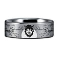 thumbnail image 2 of Wolf and Trees Style 3 Tungsten Carbide Ring, 2 of 7