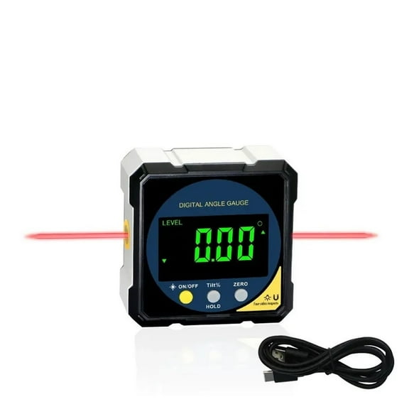 2-Side Laser Digital Electronic Level And Angle Gauge Aluminum Framework with 4-Sides Magnet ,Water-Proof & Dust Resistant