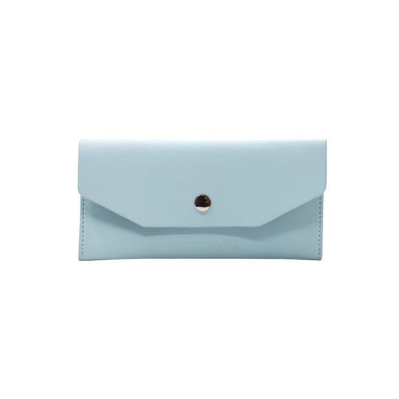 Minnieouse Cartera de cuero PU para mujer, reemplazo de Color sólido, botón a presión Rectangular, elegante, exquisito, monedero para niñas, Carteras Verde