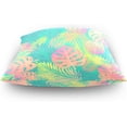 thumbnail image 4 of Fashion Tropical Leaves Velvet Oblong Lumbar Plush Throw Pillow Cover/Shams Cushion Case - 16" x 16" - Decorative Invisible Zipper Design for Couch Sofa Pillowcase Only, 4 of 5