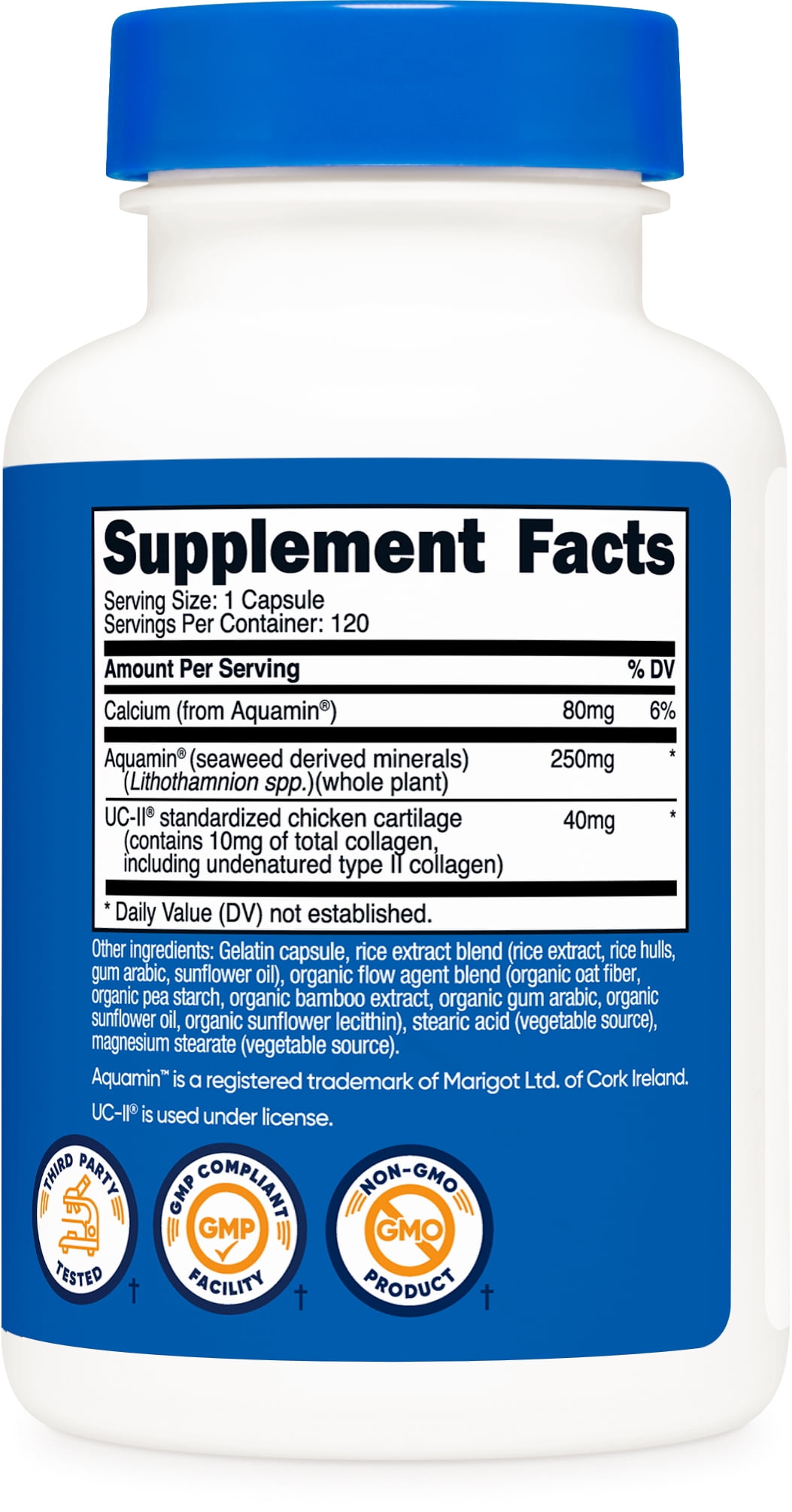 Nutricost UC-II Collagen (40mg) 120 Capsules - With Undenatured Type II Collagen, GMO-Free, Gluten-Free