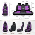 thumbnail image 7 of Coverado Front Seat Covers for Car, Premium Leather Seat Protectors with Lumbar Support, Waterproof Auto Cushions Universal Fit for Most Cars, Black & Purple, 7 of 7