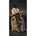 thumbnail image 2 of Charles Sprague Pearce 14x24 Black Ornate Framed Double Matted Museum Art Print Titled: Mother and Child, Evening Desert, 2 of 5