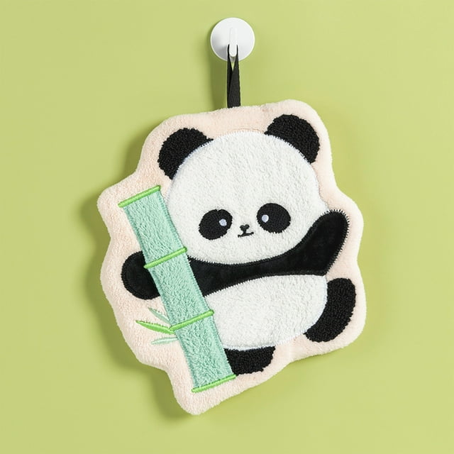 Dvkptbk Pandas Hand Towels Pandas Hand Towel Cute Pandas Absorbent Hand Towel Drying Towel Hangable Towel Holiday Gift Kitchen Cleaning Dry Cloth Bedding