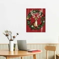 thumbnail image 2 of Nawypu Christmas Wall Art Christmas Sign Decorations Xmas Wreaths Canvas Poster Merry Christmas Elk Pictures Prints Decor Red Retro Wood Plank Jungle Bells Reindeer Painting Farmhouse Classic, 2 of 4