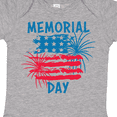 thumbnail image 4 of Inktastic Memorial Day Distressed American Flag with Fireworks Boys or Girls Baby Bodysuit, 4 of 5