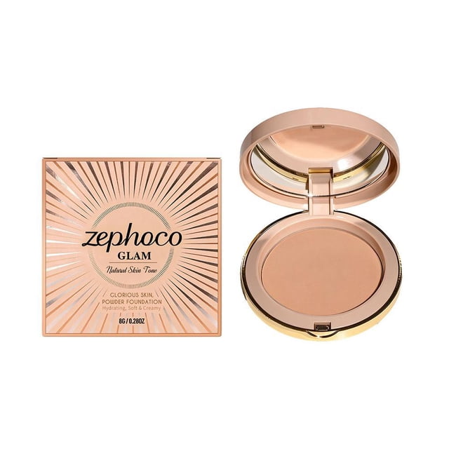 Zephoco GLAM Contour & Concealer Powder Palette – 8G Blush, Shadow & Copper Tone Foundation for Three-Dimensional Face Sculpting