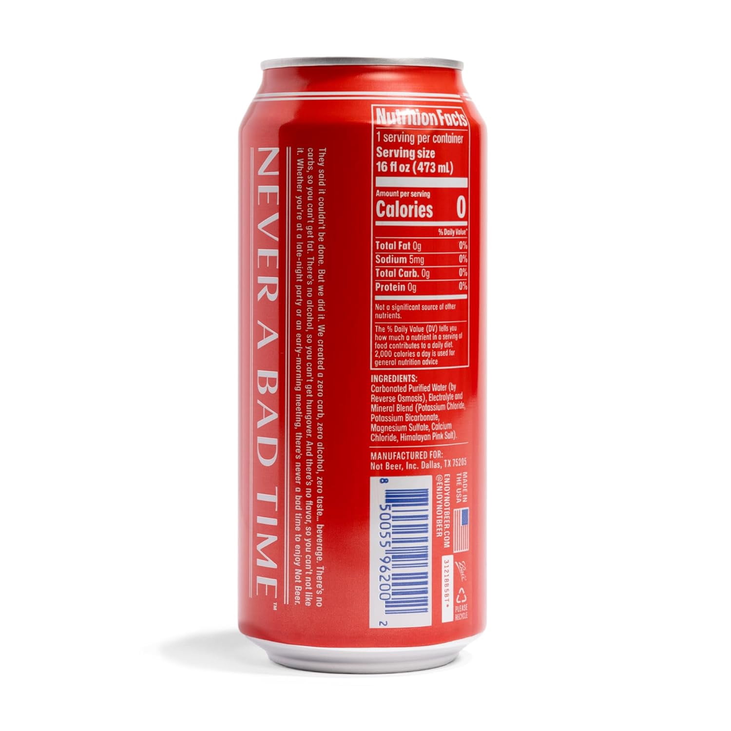 (Pack Of 3) Not Beer Water American Sparkling 8 Pack 128 Fo