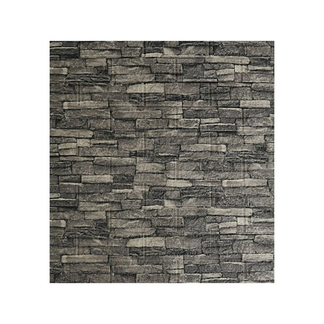 Self Adhesive Wear Resistant Floor Sticker – 70x77cm Glitter Mosaic Tile Wall Sticker, Retro Black Brick Pattern, Home Kitchen Renovation Wall Sticker, DIY Adhesive Tile Wall Sticker