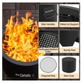 thumbnail image 3 of Smokeless for Outdoor Garden Patio Camping W/Silicone Mat & Fire & Rain Cover & Lid & Log Grate, 16in, 3 of 5