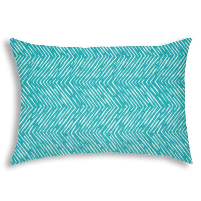 Joita Coussin Fermé Cousu Intérieur/extérieur Water Wave - Tissu Polyester Turquoise